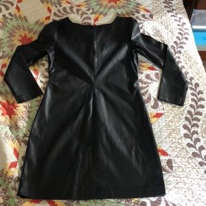 Vegan leather mini dress